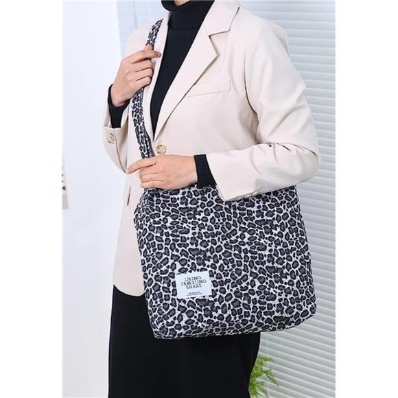 Women's Retro Large Size Canvas Shoulder Bag Hobo Crossbody Handbag Casual Tote - Picture 4 of 5